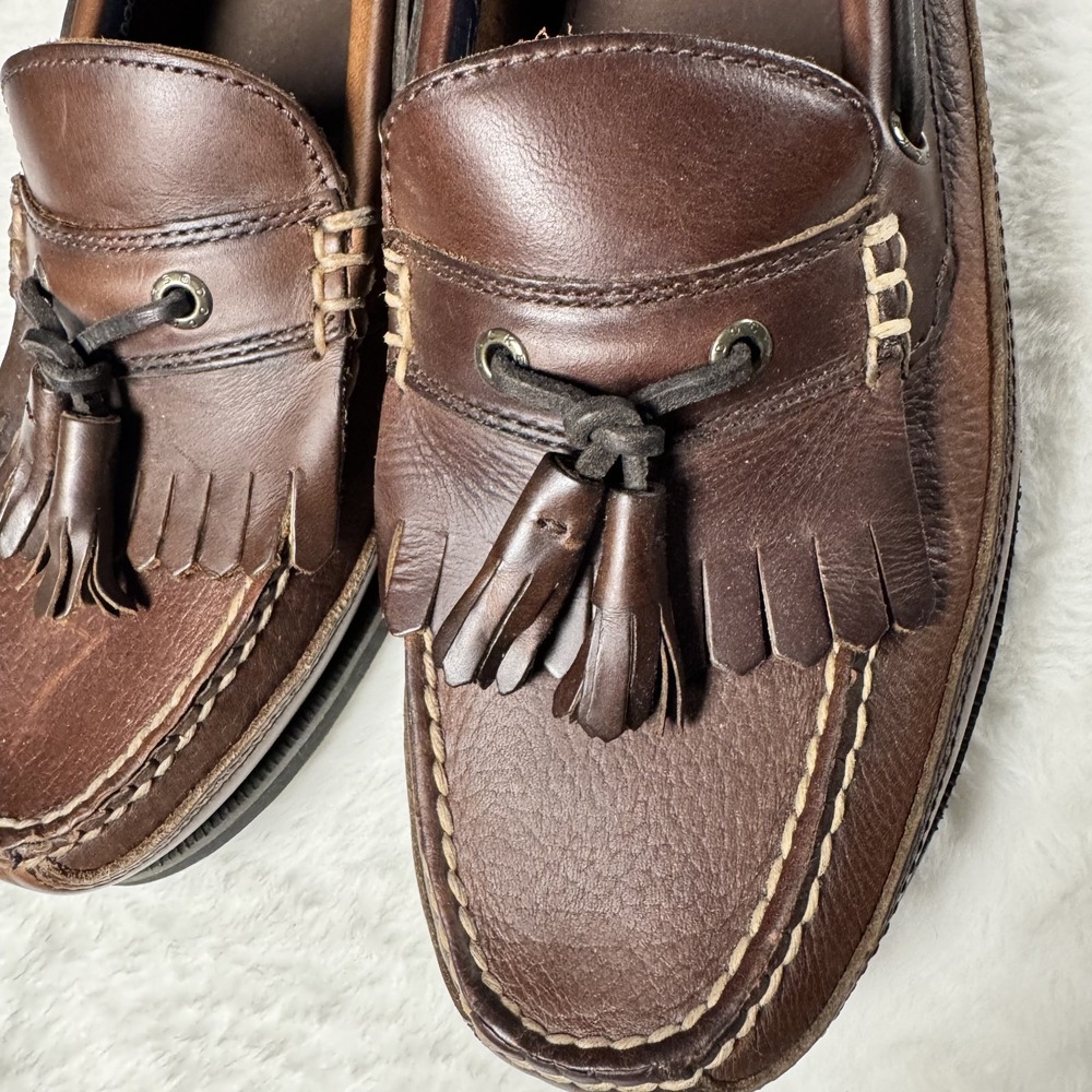 Vtg Dockers Sinclair Kiltie Tassel Loafer Men's Size 9 Medium Leather Y2K Prep
